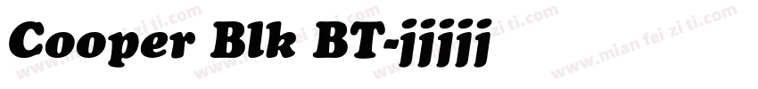 Cooper Blk BT字体转换